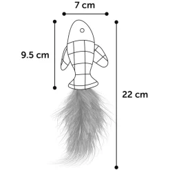 Flamingo Vinta Vis + Veer - Kattenspeelgoed - Beige
