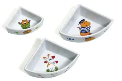 Flamingo Voerbak Hoek Opdruk Hamster - Voerbak - 9x9 cm Wit