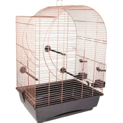 Flamingo Vogelkooi Kelby - Vogelverblijven - 45x32x64 cm Bruin Koper Zwart