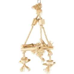 Flamingo Vogelspeelgoed Bbq Heli - Vogelspeelgoed - 18x18x30 cm Beige Natural