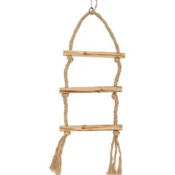 Flamingo Vogelspeelgoed Bbq Touwring Triple - Vogelspeelgoed - 16.2x1.5x51 cm Beige Natural