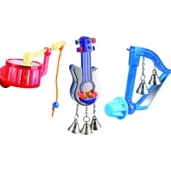 Flamingo Vogelspeelgoed Muziek - Vogelspeelgoed - 13x4x4 cm Assorti