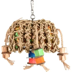 Flamingo Vogelspeelgoed Net Rechthoek - Vogelspeelgoed - 21x10x25 cm Multi-Color