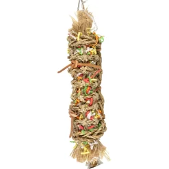 Flamingo Vogelspeelgoed Tube Papier Klein - Vogelspeelgoed - 7x6.5x31 cm Multi-Color