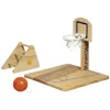 Flamingo Vogelspeelplaats Basketbal - Vogelspeelgoed - 20x20x20 cm Houtkleur