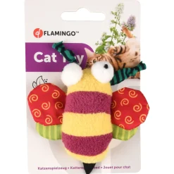 Flamingo Yowly Bij - Kattenspeelgoed - 11 cm Multi-Color