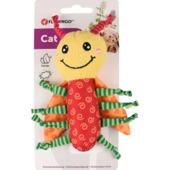 Flamingo Yowly Lieveheersbeestje - Kattenspeelgoed - 14 cm Multi-Color