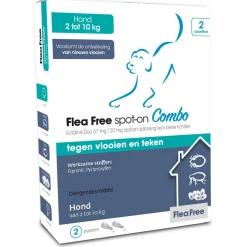 Flea Free Spot-On Combo Hond Small - Anti vlooien en tekenmiddel