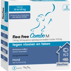 Flea Free Spot-On Combo Hond Medium - Anti vlooien en tekenmiddel