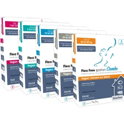 Flea Free Spot-On Combo Hond Medium - Anti vlooien en tekenmiddel