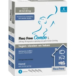 Flea Free Spot-On Combo Hond Large - Anti vlooien en tekenmiddel