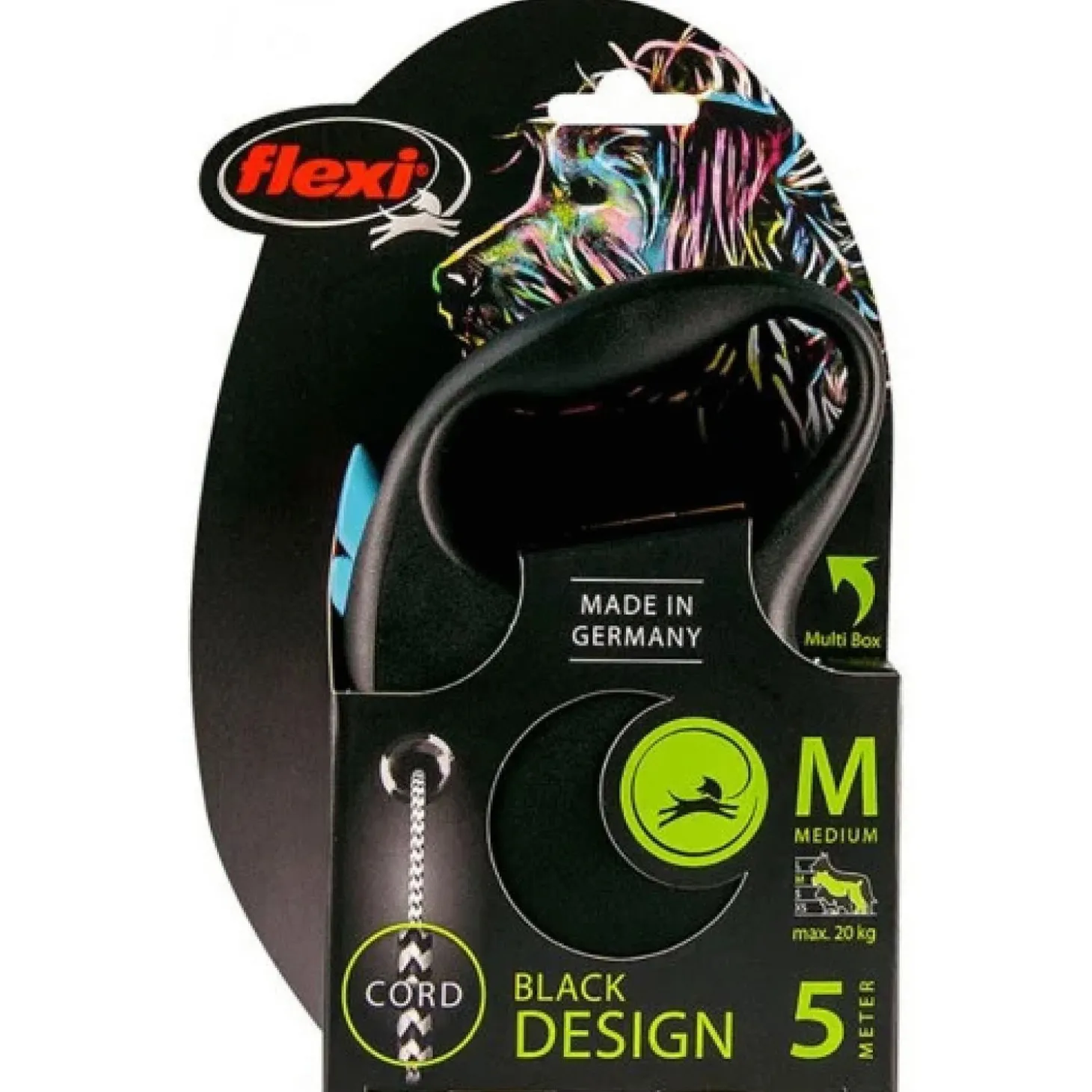 Flexi Black Design Koord M 5 m - Hondenriem