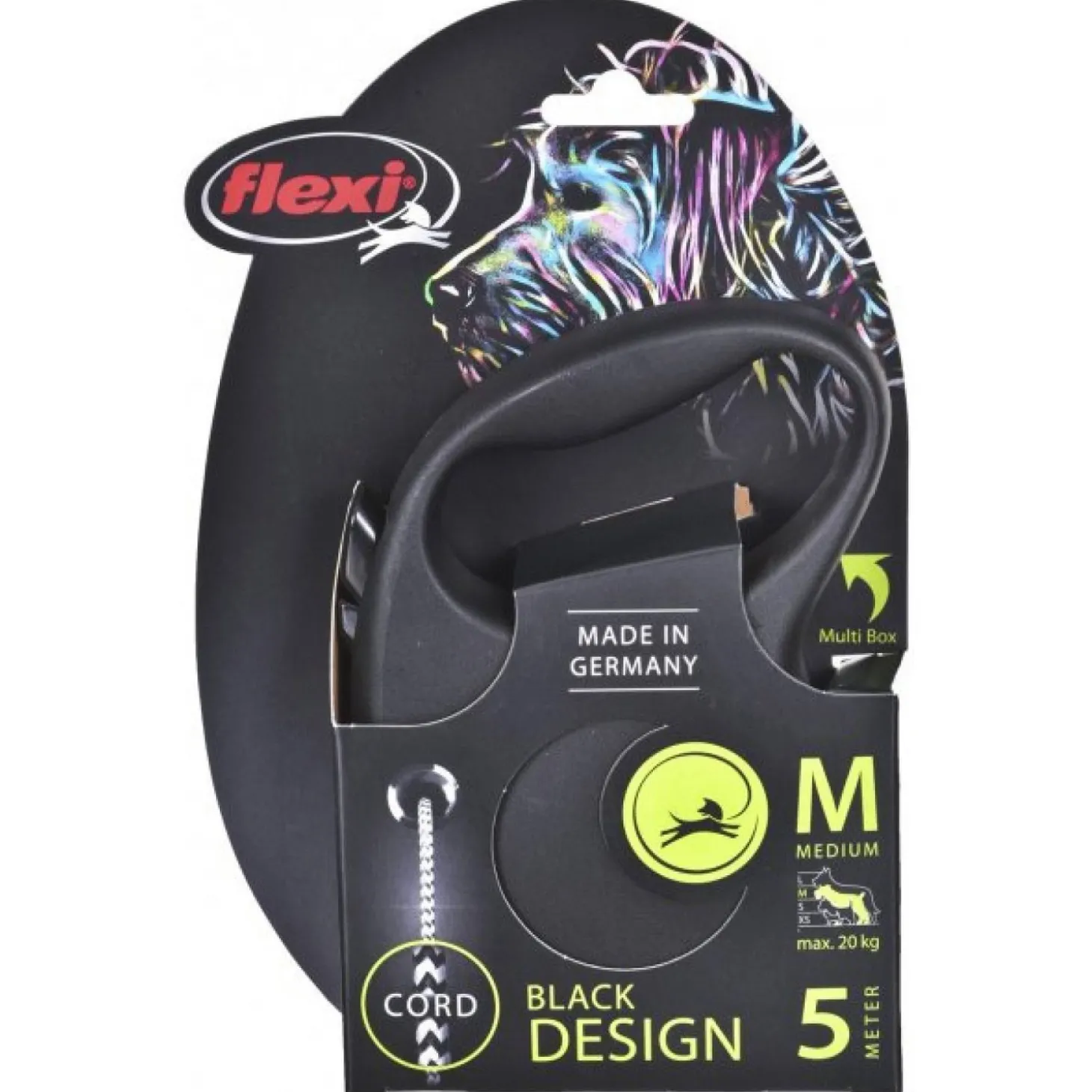 Flexi Black Design Koord M 5 m - Hondenriem