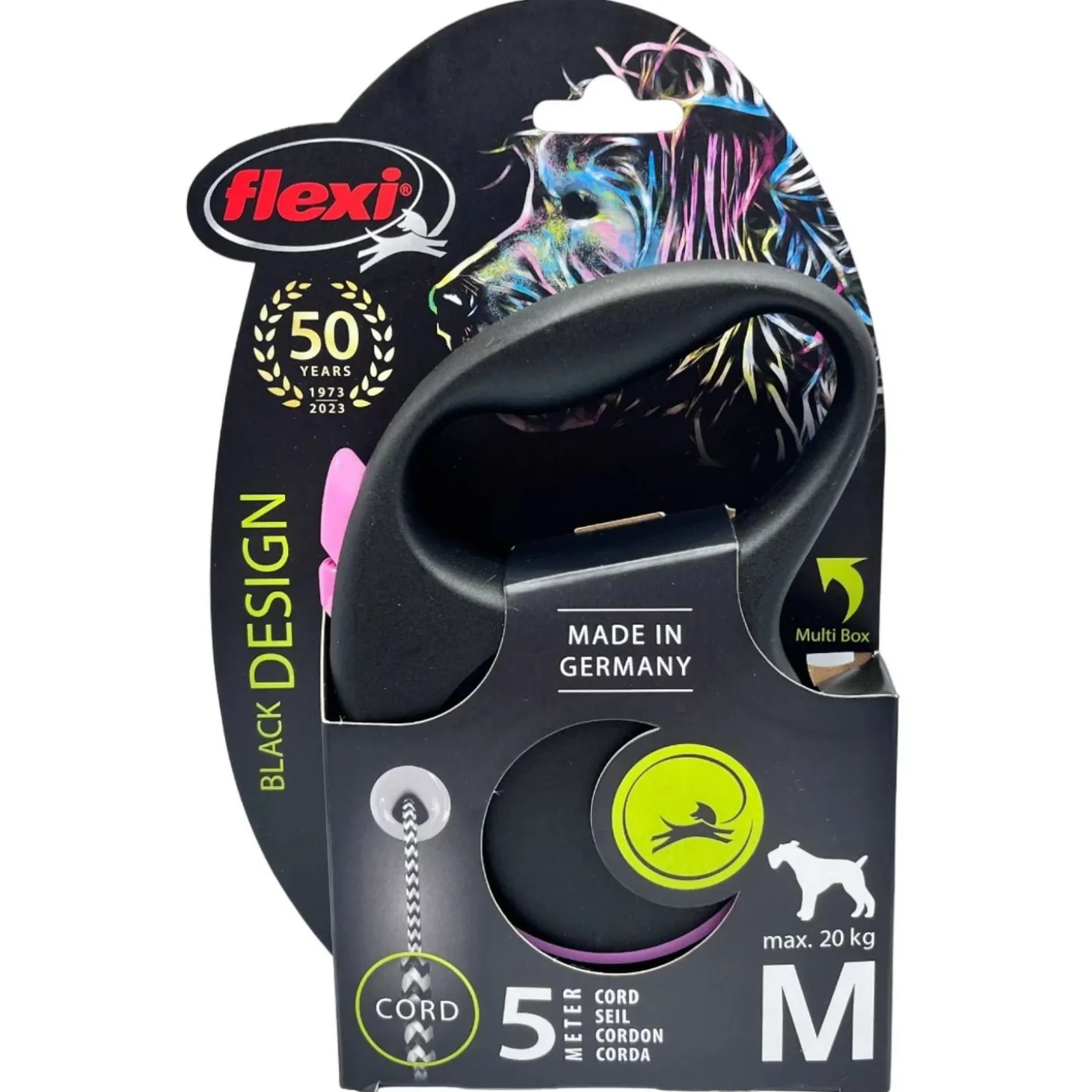 Flexi Black Design Koord M 5 m - Hondenriem