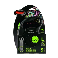 Flexi Black Design Tape L 5 m - Hondenriem