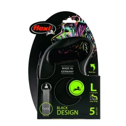 Flexi Black Design Tape L 5 m - Hondenriem