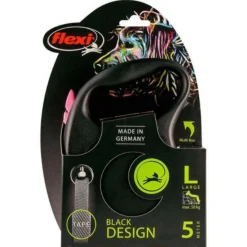 Flexi Black Design Tape L 5 m - Hondenriem