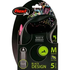 Flexi Black Design Tape M 5 m - Hondenriem