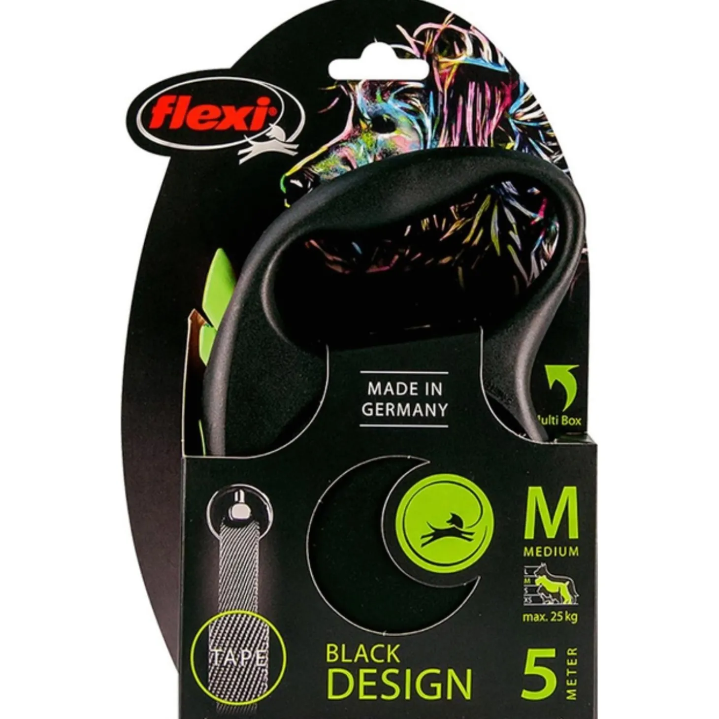 Flexi Black Design Tape M 5 m - Hondenriem