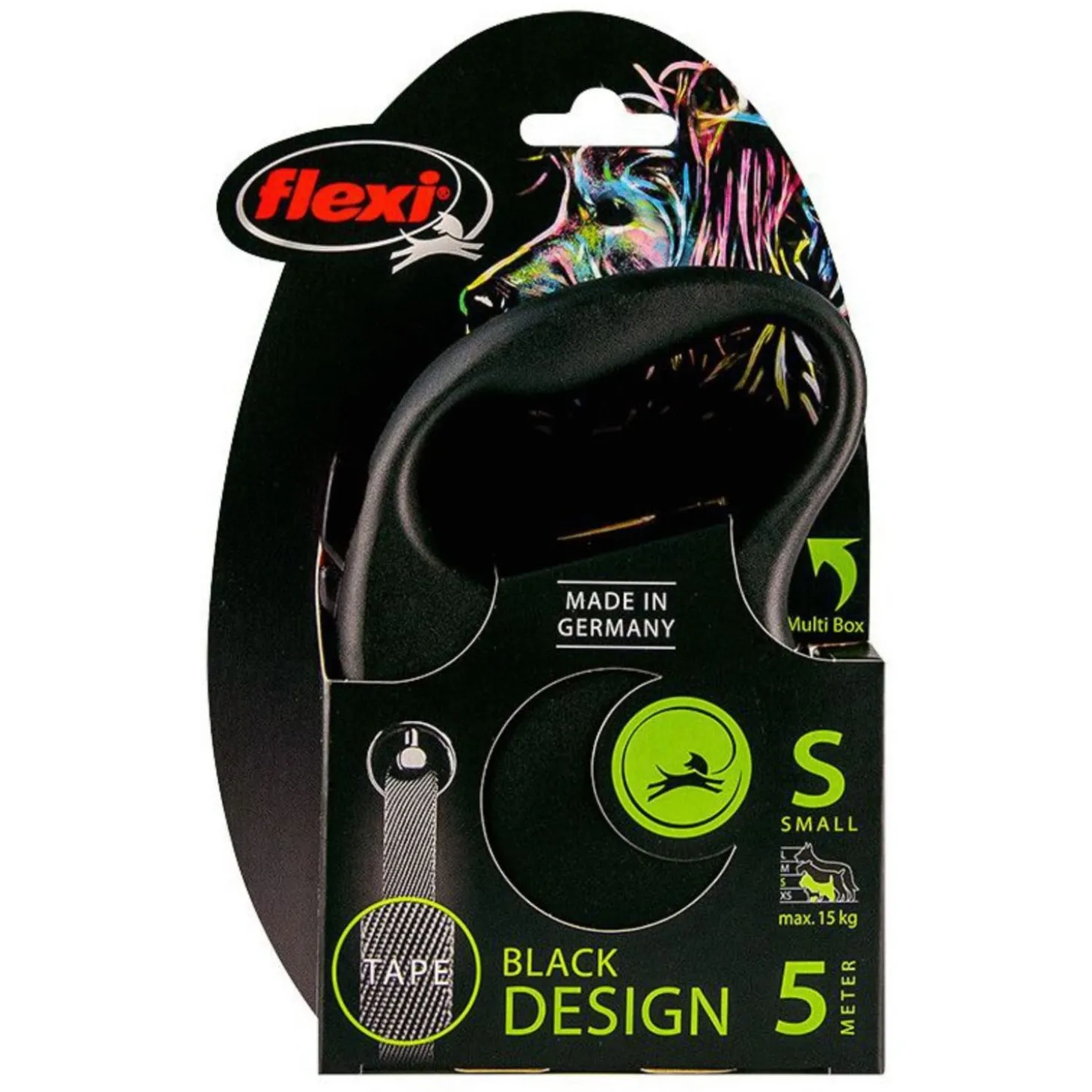 Flexi Black Design Tape S 5 m - Hondenriem