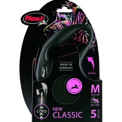 Flexi Rollijn Classic Koord M Zwart - Hondenriem