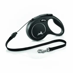 Flexi Rollijn Classic Koord M Zwart - Hondenriem