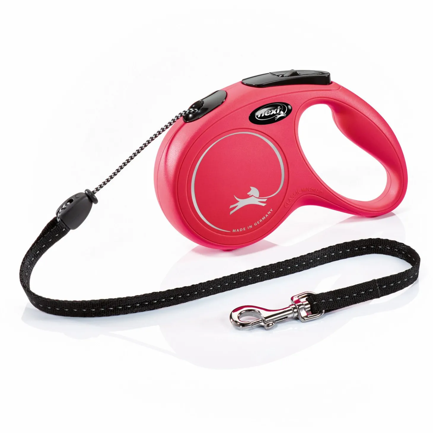 Flexi Rollijn Classic Koord M Rood - Hondenriem