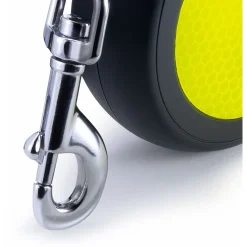 Flexi Rollijn New Classic Neon Tape - Hondenriem - 5 m Zwart Geel L
