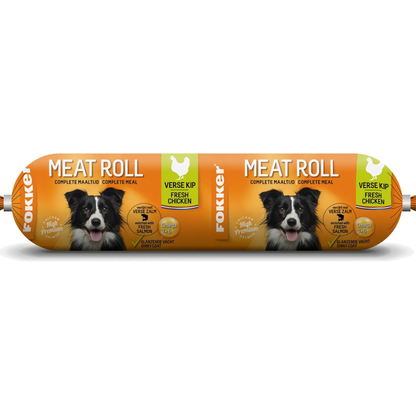 Fokker Meatroll - Hondenvoer - Kip Zalm 350 g