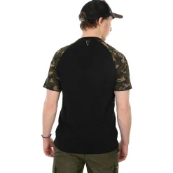 Fox Black  / Camo Raglan T - Shirts - Small