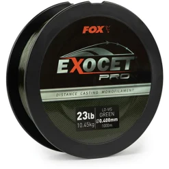 Fox Exocet Pro (Low Vis Green) 0.400mm 23lbs / 10.45kgs (1000m) - Nylon -