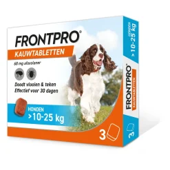 Frontpro Hond - Anti vlooien en tekenmiddel - 3 tab >10-25 Kg Large