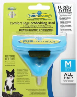 Furminator Furflex Dog Deshedding Tool - Hondenvachtkam - 12x4.5x15.5 cm Lichtblauw Alle Haartype Medium