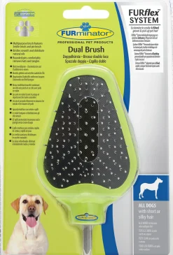 Furminator Furflex Dual Brush - Hondenvachtborstel - 12x5x18 cm Groen