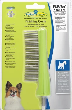 Furminator Furflex Finishing Comb - Hondenvachtkam - 12.5x2.5x18 cm Groen
