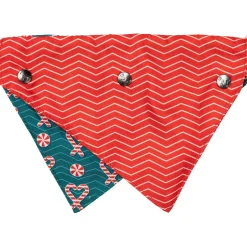 Fuzzyard Honden Bandana En Strik  I Heart Candy Canes - Hondenkleding - M/L