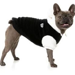 Fuzzyard Honden Hoodie Winnie Panda - Hondenkleding - Zwart Wit Size 5