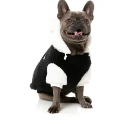 Fuzzyard Honden Hoodie Winnie Panda - Hondenkleding - Zwart Wit Size 3