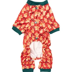 Fuzzyard Honden Pyjama Holly Jolly Cookies - Hondenkleding - Rood Size 4