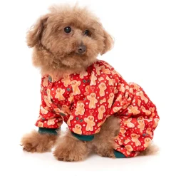 Fuzzyard Honden Pyjama Holly Jolly Cookies - Hondenkleding - Rood Size 6
