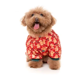 Fuzzyard Honden Pyjama Holly Jolly Cookies - Hondenkleding - Rood Size 6