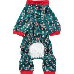 Fuzzyard Honden Pyjama  I Heart Candy Canes - Hondenkleding - Groen Size 1