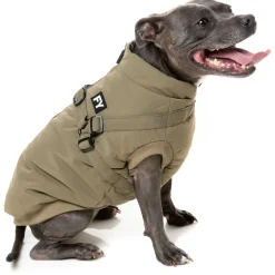 Fuzzyard Hondenjas Flash - Hondenkleding - Kaki Size 3