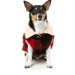 Fuzzyard Hondenjas Lumberjack - Hondenkleding - Rood Size 6
