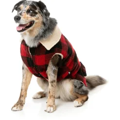 Fuzzyard Hondenjas Lumberjack - Hondenkleding - Rood Size 6