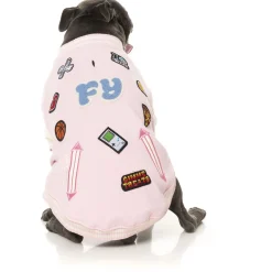 Fuzzyard The Letterman Jacket Pink - Hondenkleding