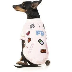 Fuzzyard The Letterman Jacket Pink - Hondenkleding