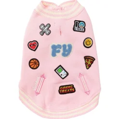 Fuzzyard The Letterman Jacket Pink - Hondenkleding