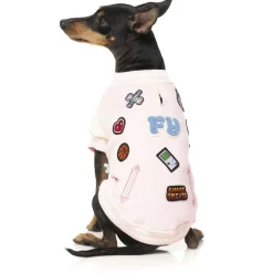 Fuzzyard The Letterman Jacket Pink - Hondenkleding