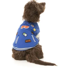 Fuzzyard The Letterman Jacket Blauw - Hondenkleding